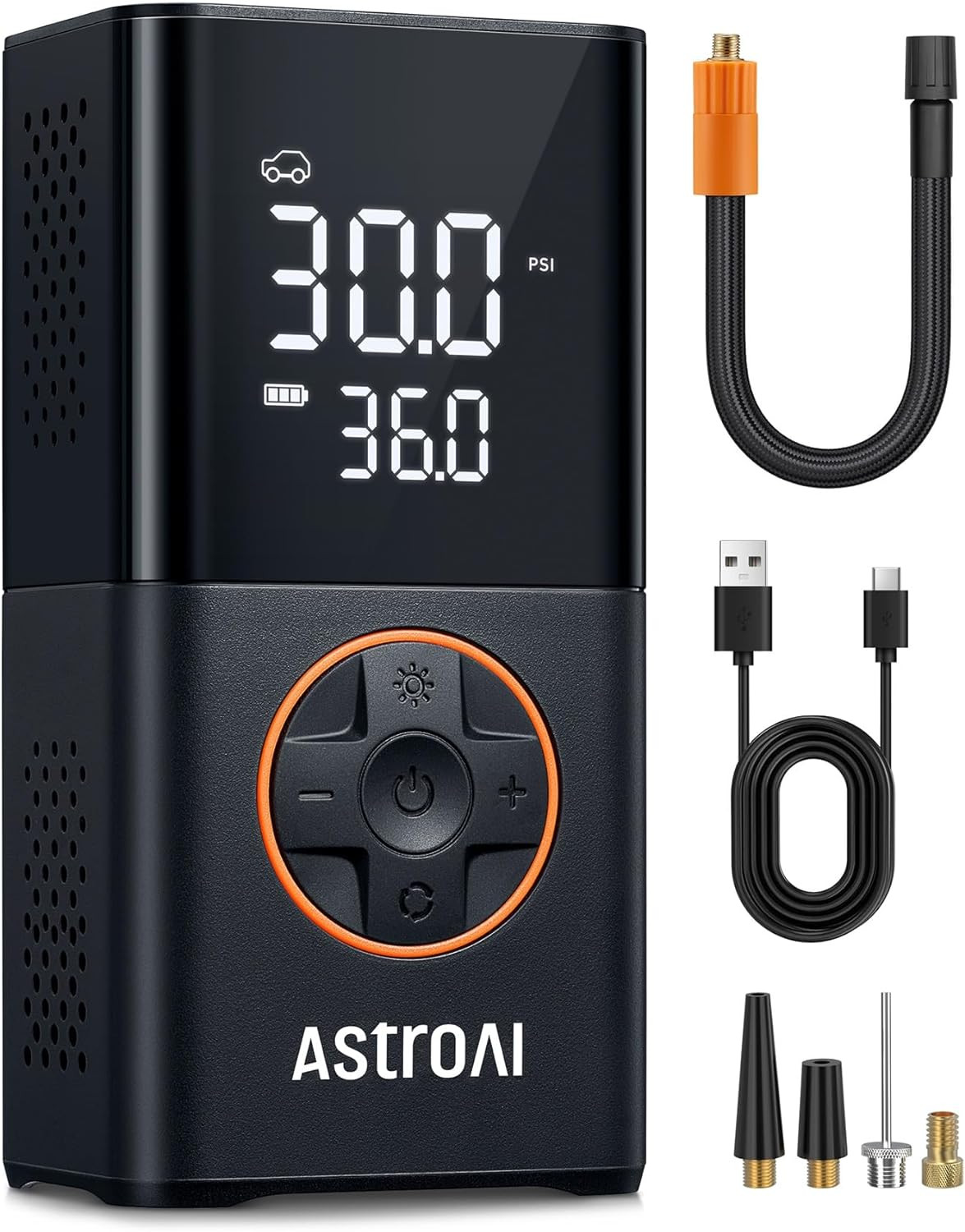 Cordless Mini Bike Pump With Digital Du