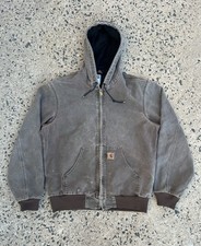 VTG Carhartt Jacket Hooded J25 CHT Jacket Chestnut Brown Size Medium 2002