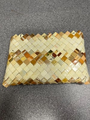 Women's Hand Bag Clutch Recycled Materials Design Art