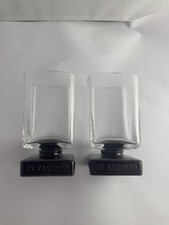 Disaronno Becher Likörglas eckig schwarzer Boden 200ml x2 Paar Vintage selten