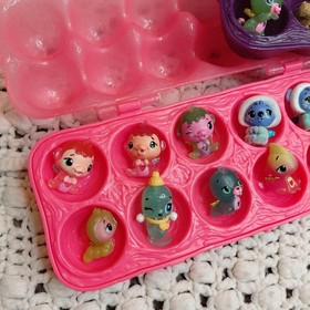 Hatchimals CollEGGtibles Assorted 36 Figures Lot & 3 Glitter Carton Cases