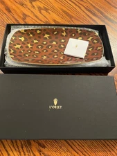 L’Objet Leopard Serving Platter New In Box 11.75 X 5.5”