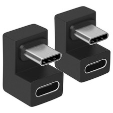 USB C 180 Degree Angled Adapter, U Shape USB C 3.1 Male to Female Type-C Angl...