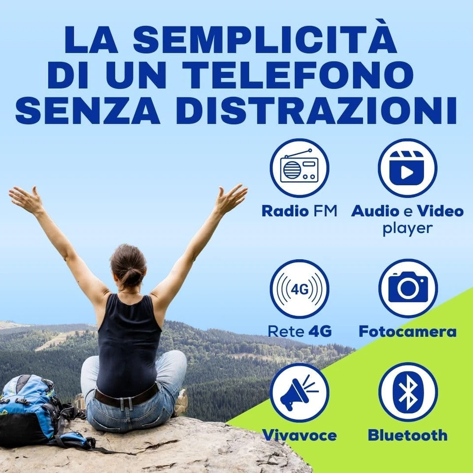Be Flip Telefono 4G Compatto E Funzionale, Dual SIM Con Doppio Display a Colori - Immagine 4 di 4