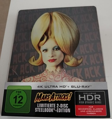 Mars Attacks 4 K Ultra HD+Blu-ray Steelbook Tim Burton Jack Nicholson