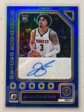 Julian Strawther 2023-24 Donruss Optic /25 Blue Prizm RC Auto Signature Series