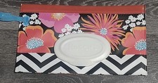 Huggies Clutch N Clean Floral Refillable Baby Wipes Travel Holder Pouch