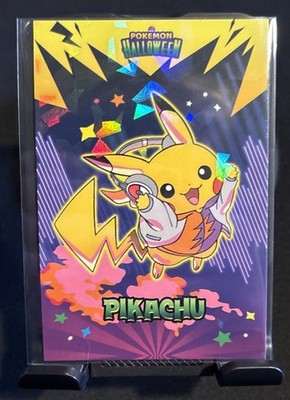 Rare Pokemon Halloween Full Art Pikachu Card Database Low Pop Card    (d)