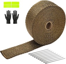 Exhaust Heat Wrap Roll 2" x 50' Titanium Fiberglass Heat Shield Tape 1 Rolls 5cm