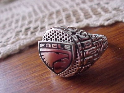 1988-1998 CHRYSLER EAGLE LOGO SILVER CHROME RING #9 NOS MoPaR HI- QUALITY CLASS