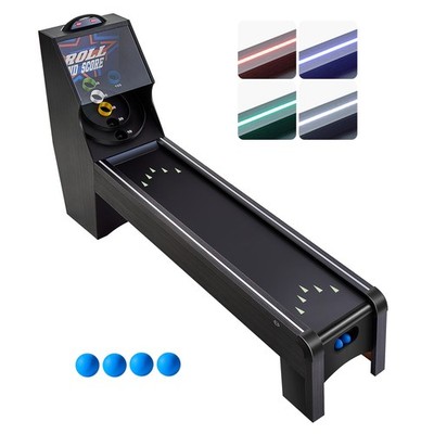 Uimoso 9 ft Roll & Score Arcade Game Table LED Scorer Home Game Room 4 Balls