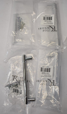 Lot of 4 Top Knobs Regents Park Clarence Bar Pulls Polished Chrome 5-1/16'' L