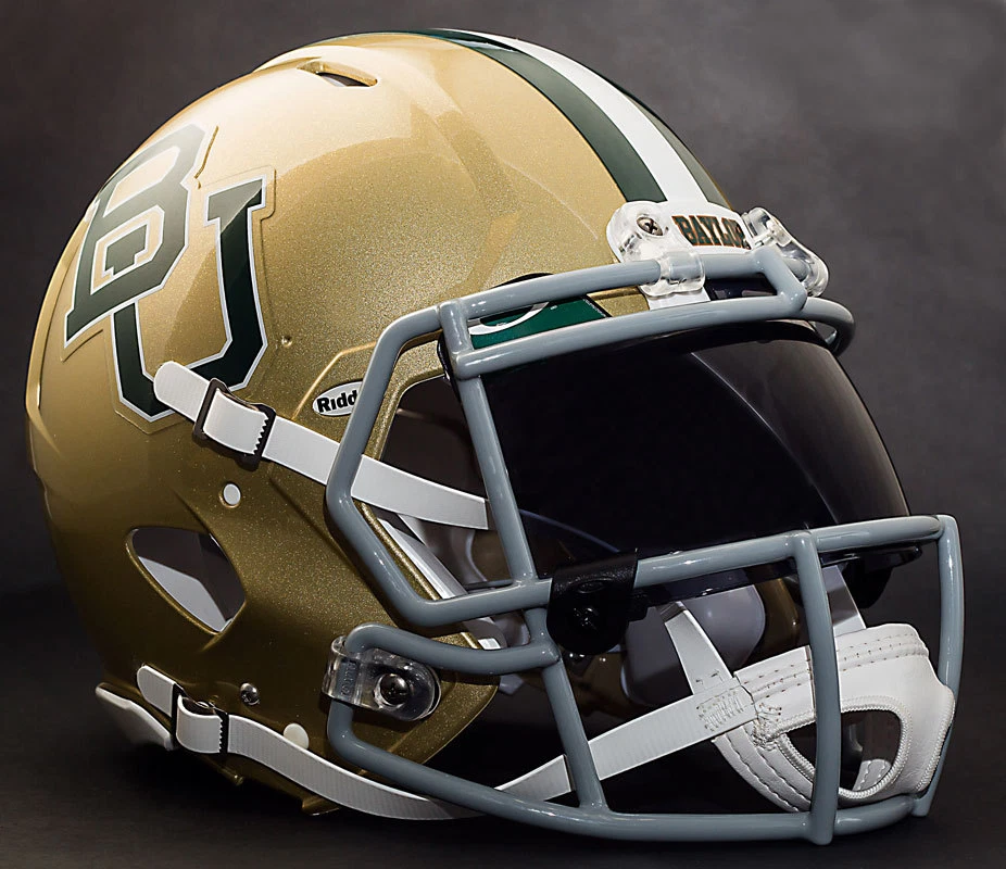 *CUSTOM* BAYLOR BEARS NCAA Riddell SPEED Full Size Replica Football Helmet - Image 2 of 4