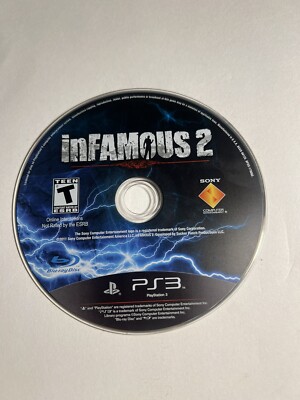 inFamous 2 (Sony PlayStation 3, 2011) Disc Only Tested and Working