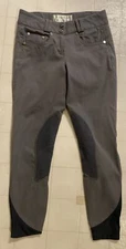 Symphony By Tredstep Equestrian Riding Breeches Pants Hunter Gray Women’s 26R