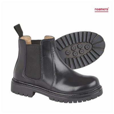 Roamers B525 Jungen Mode Doppelzwickel Leder Stiefeletten