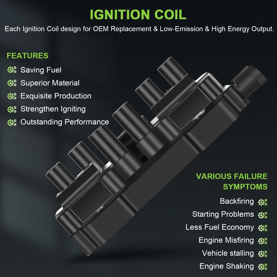 Ignition Coil For 2009-2010 Buick Lucerne 3.9L Chevy Impala Malibu 3.5L V6 UF434 - Image 4 of 4