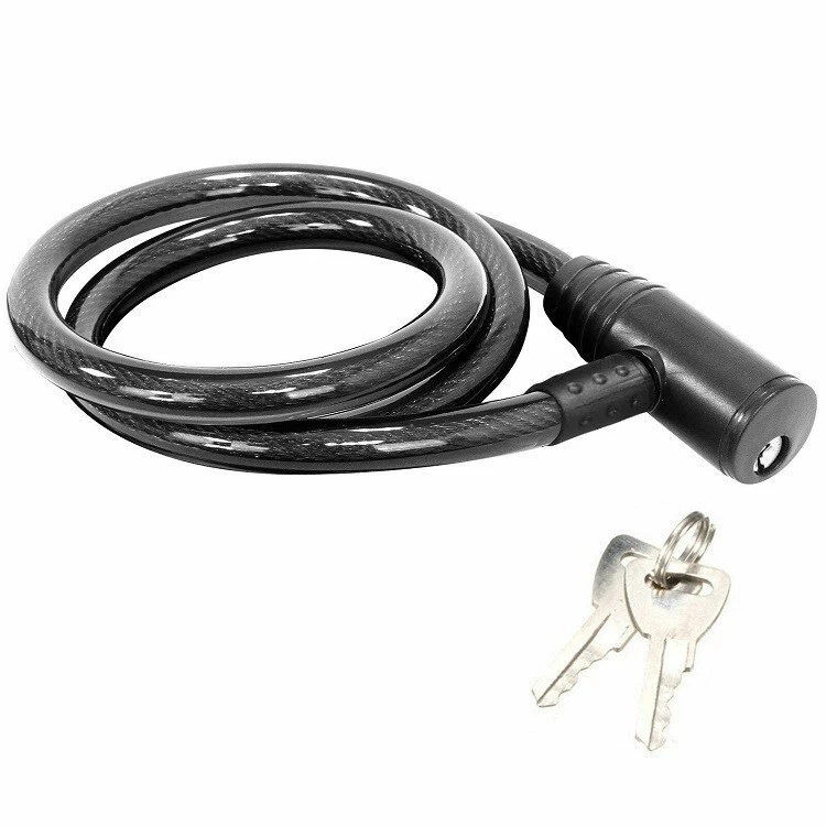 BIKE LOCK CABLE WITH KEYS HEAVY DUTY STRONG STEEL BICYCLE SECURITY CHAIN 2 KEYS - Image 4 of 4