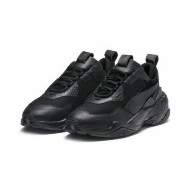 Puma Thunder Desert Black Leather Athletic Training Shoes 6 7 Mens | eBay