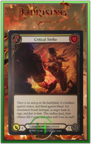 Critical Strike Yellow Rainbow Foil - FAB:Uprising - UPR207 - English Card - Picture 1 of 1