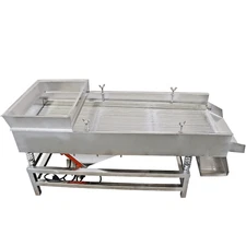 JG40-95 Double Motor Linear Vibrating Screen 6mm Strip Screen Stainless Steel