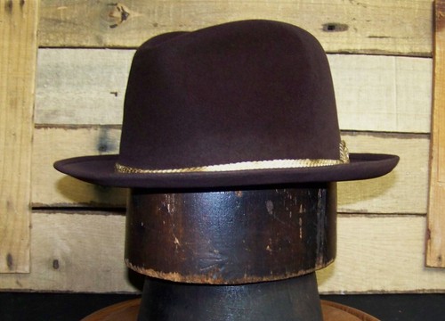Vintage Stetson Imperial Fedora 60's (6 7/8 brown) - Picture 1 of 9