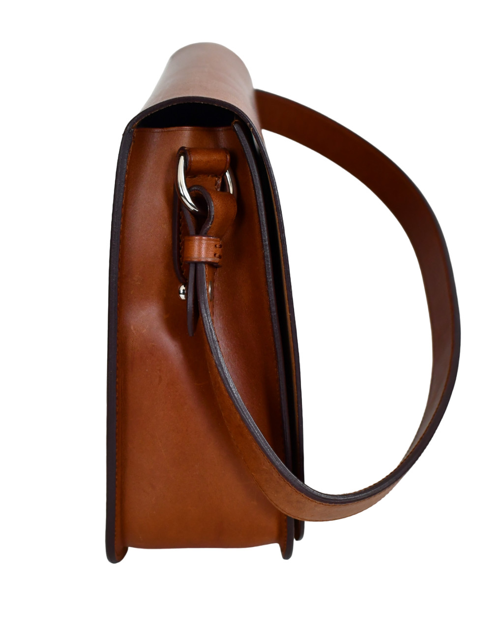 RALPH LAUREN COLLECTION Brown STIRRUP EQUESTRIAN VACHETTA SADDLE Shoulder BAG image 10