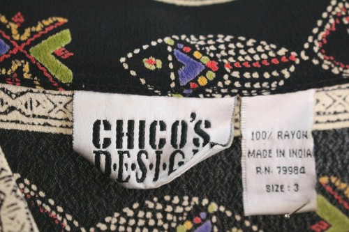 Camicia CHICOS donna tg 3 multicolore a righe manica corta bottoni davanti con pesce - Foto 3 di 8