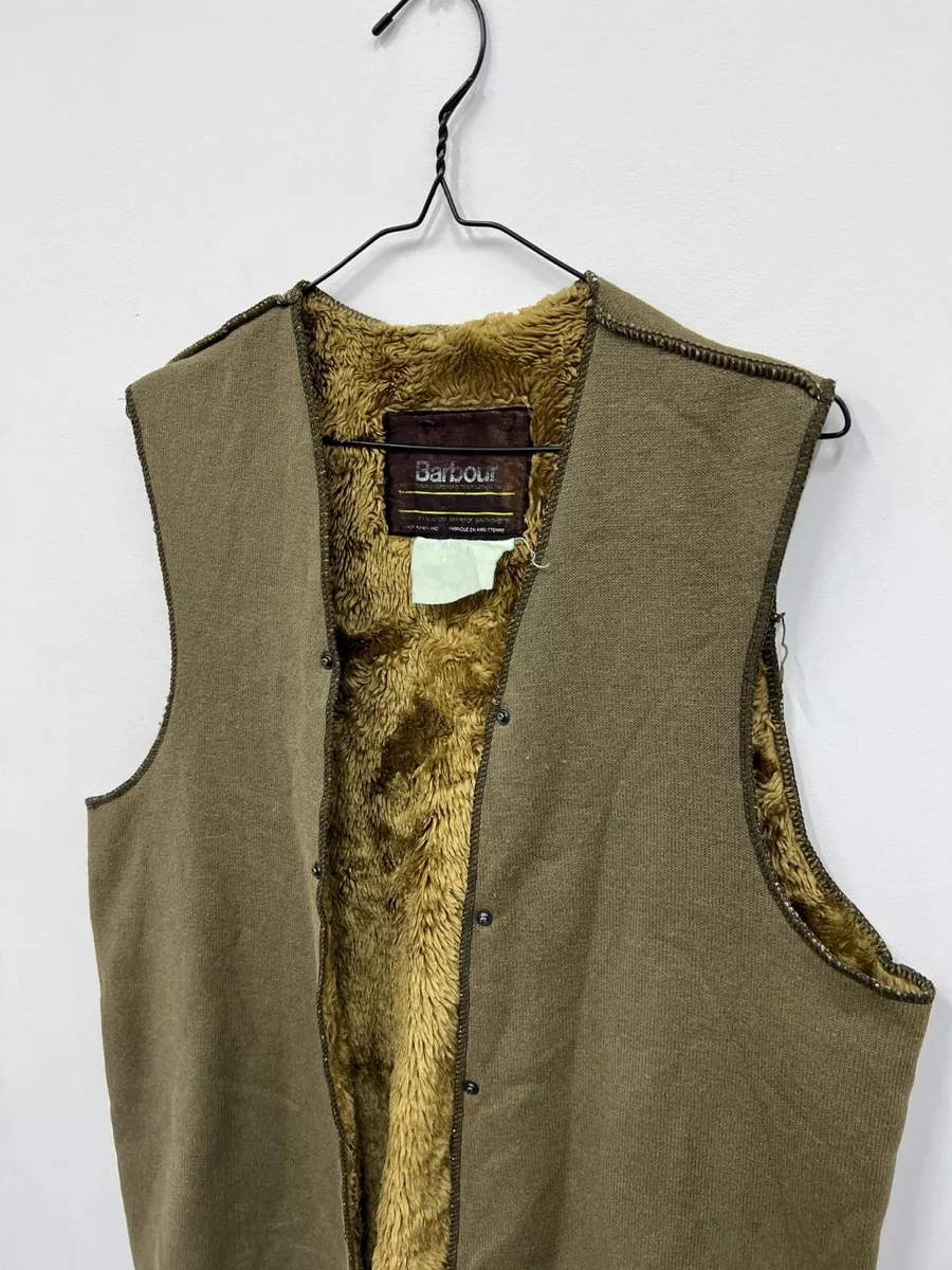 Vintage Barbour Pile Warm Acrylic Lining Vest Size C38 97cm