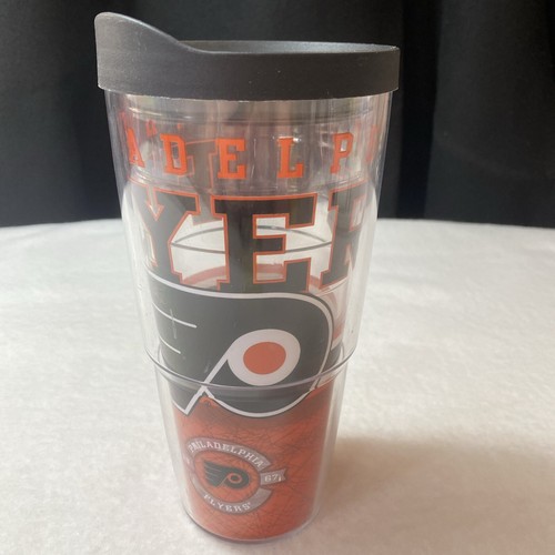 TERVIS Philadelphia Flyers Logo Hockey Insulated Tumbler Cup 24 Oz Black Lid - Picture 4 of 13