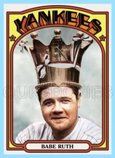 Babe Ruth Custom Made Art Card New York Yankees 72-T-BR-1