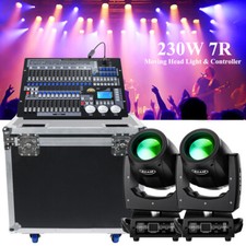 230W 7R Beam Moving Head Lights // DMX512 1024 Channel Controller // Flight Case