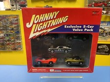JOHNNY LIGHTNING EXCLUSIVE 5 CAR VALUE PACK W/ CHROME MUSTANG NEW