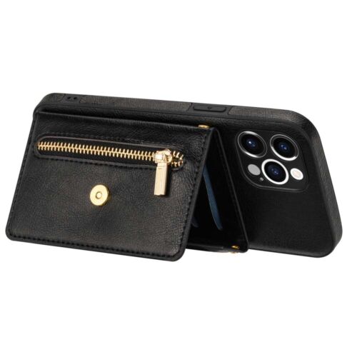 For iPhone 12 11 Pro Max XS SE 6s 7 8 Leather Wallet Card Holder Back Case Cover - Picture 18 of 48