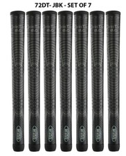 Set of 7 -Winn DRI-TAC 2.0 OVERSIZED Jet Black Golf Grip - 72DT-JBK