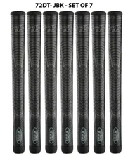 Set of 7 -Winn DRI-TAC 2.0 OVERSIZED Jet Black Golf Grip - 72DT-JBK