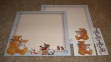 The Gifted Line, John Grossman Vintage Scrapbook Papers(2)w/stickers ~ Teddies