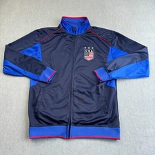 United States Jacket Mens Large Blue Full Zip Olympics Soccer Rx Rhinox Coat