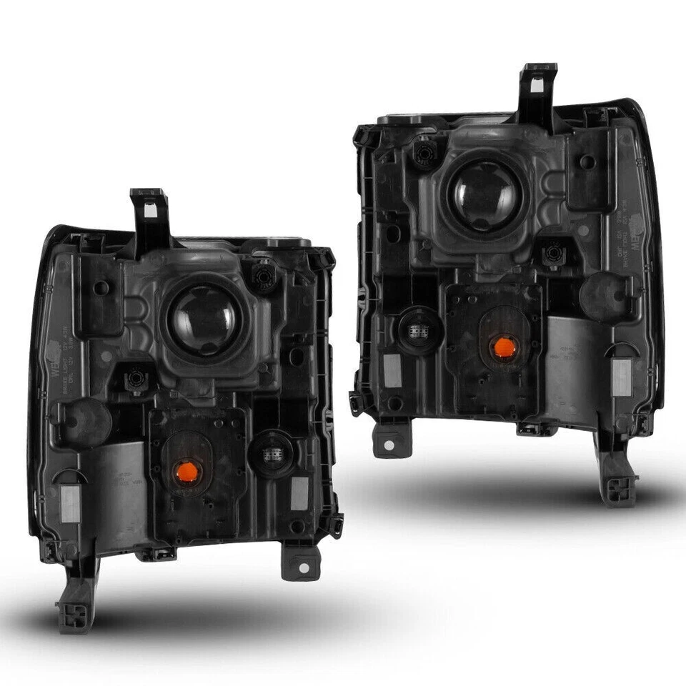 ✅ Faros proyectores LED DRL xenón HID negros para Chevy Silverado 1500 16-18 Foto 4 de 4