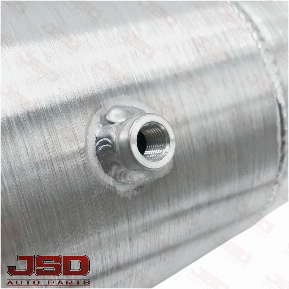 Tanque de combustible para Hot Rod de 2,9 galones 8x14 llenado central 3/8 NPT aluminio hilado Foto 4 de 4