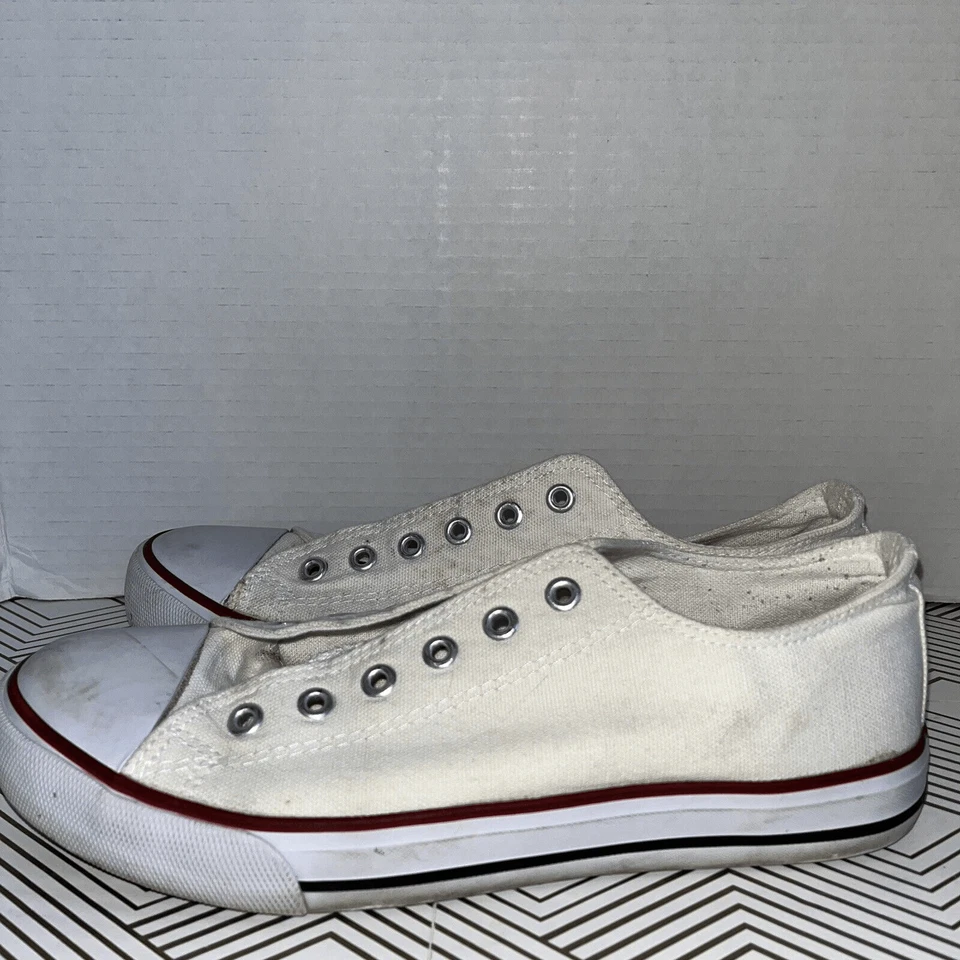 Tenis desgastados años 70 Chuck Taylor look Alike caña baja para mujer talla 9 Foto 4 de 4