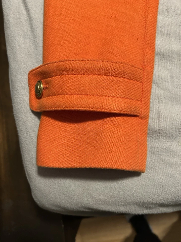 Banana Republic Orange Peacoat Size XSmall, Hidden Buttons, Front Pockets - Изображение 4 из 4