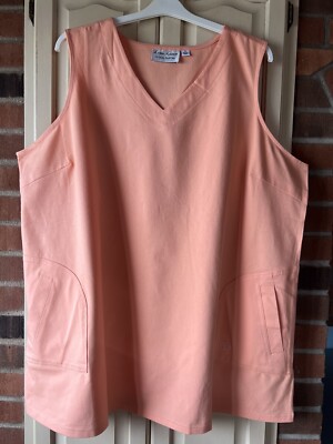 Womens Plus Size  Sleeveless V-Neck Tunic Top