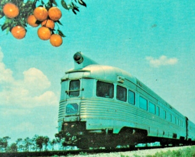 1964 Railroad Postcard Real Picture Photo Photograph Silver Meteor Pullman Train