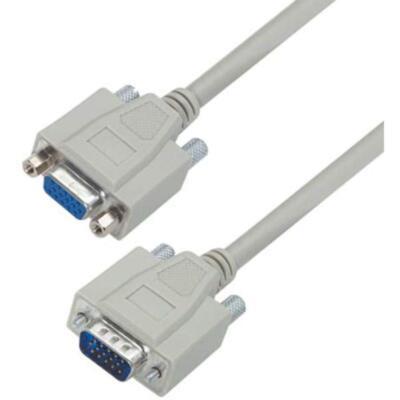 L-COM Deluxe Molded D-Sub Cable; HD15 Male/Female 5 feet