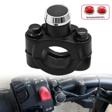 7/8" Motorcycle Switch Momentary Horn Power Start Switch Aluminum 22mm Handlebar