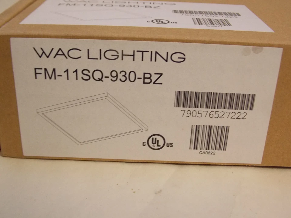Светодиодный фонарь WAC Lighting квадратный с креплением заподлицо 11 дюймов 3000 К, бронза, FM-11SQ-930-BZ - Изображение 3 из 3