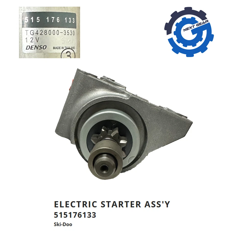 New OEM Ski-Doo Snowmobile Starter Motor For 2002-2010 Ski Doo GSX GTX 515176133 - Image 4 of 4