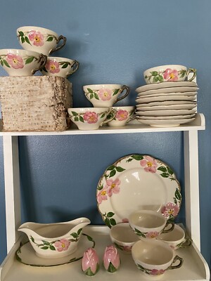 Desert Rose Dinnerware Franciscan Pottery SEVENTY FIVE Piece Set
