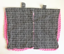 Kids N Such Infant Car Seat Canopy Cover Baby Girl Pink Black White Snap Open